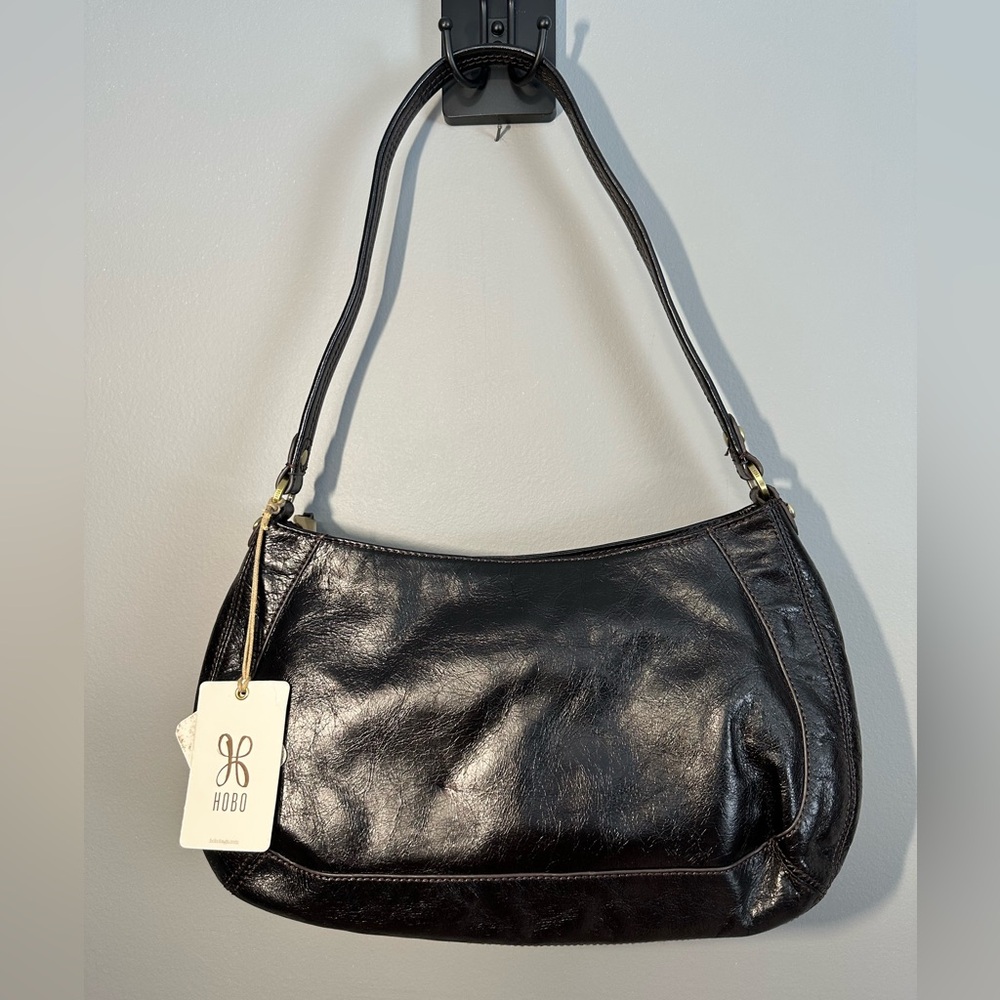 HOBO Black Leather Shoulder Bag